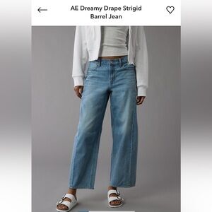 American Eagle Dreamy Drape Strigid Barrel Jeans